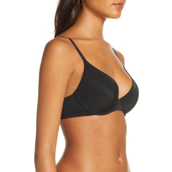 🆕 NATORI Minimal Contour UW Push Up Convertible T-Shirt Bra Black 34DD #727229 - Picture 2 of 12